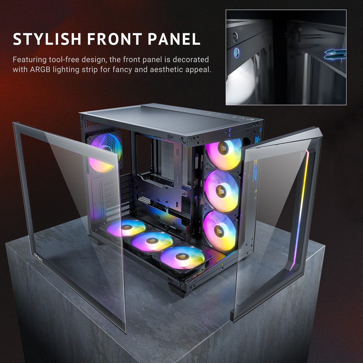 Antec PC-Gehäuse Constellation C5 ARGB PC Gehäuse Midi Tower ATX