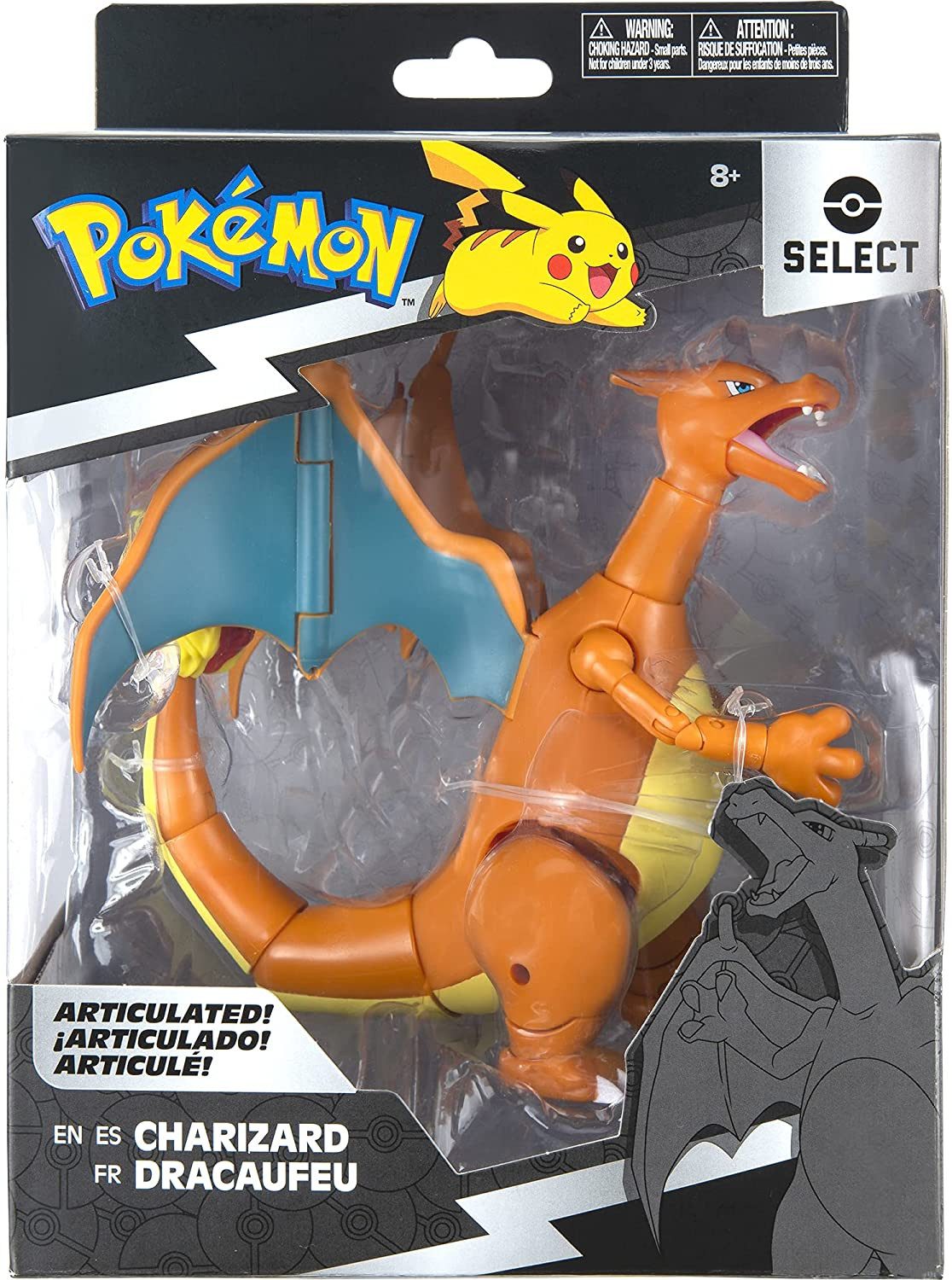 Jazwares Actionfigur Pokémon - 25. Jubiläum Select Figur - Glurak (15cm)