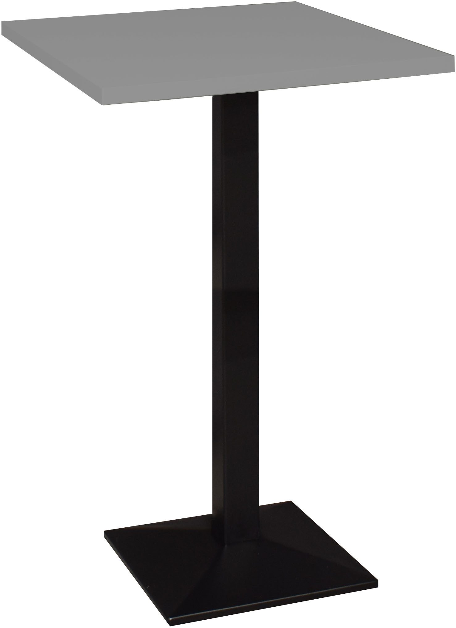 Mäusbacher Bistrotisch Big Bistro Metall, Quadrat-Säulengestell, eckige Platte BHT 70x105x70 cm