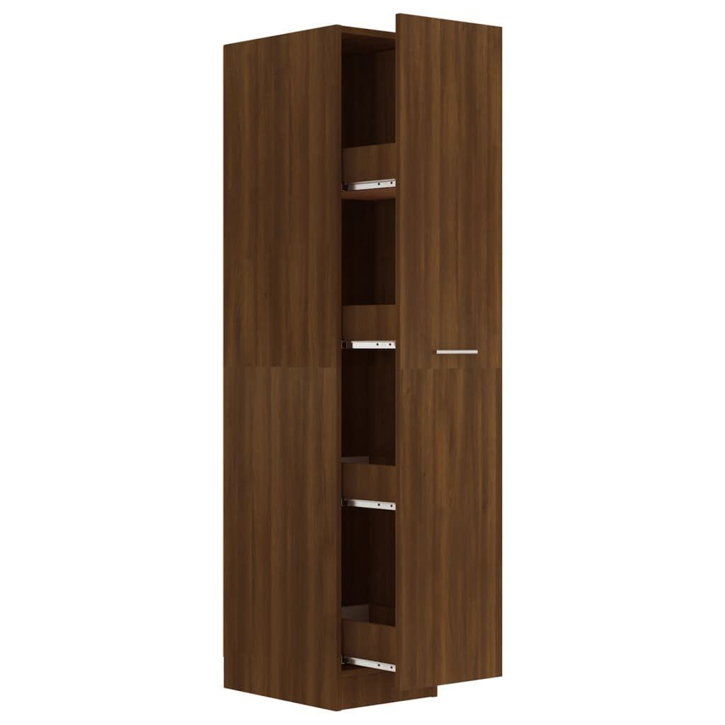 vidaXL Fächerschrank Apothekerschrank Braun Eichen-Optik (1-St) Holzwerkstoff Eiche Braune 30x42,5x150cm