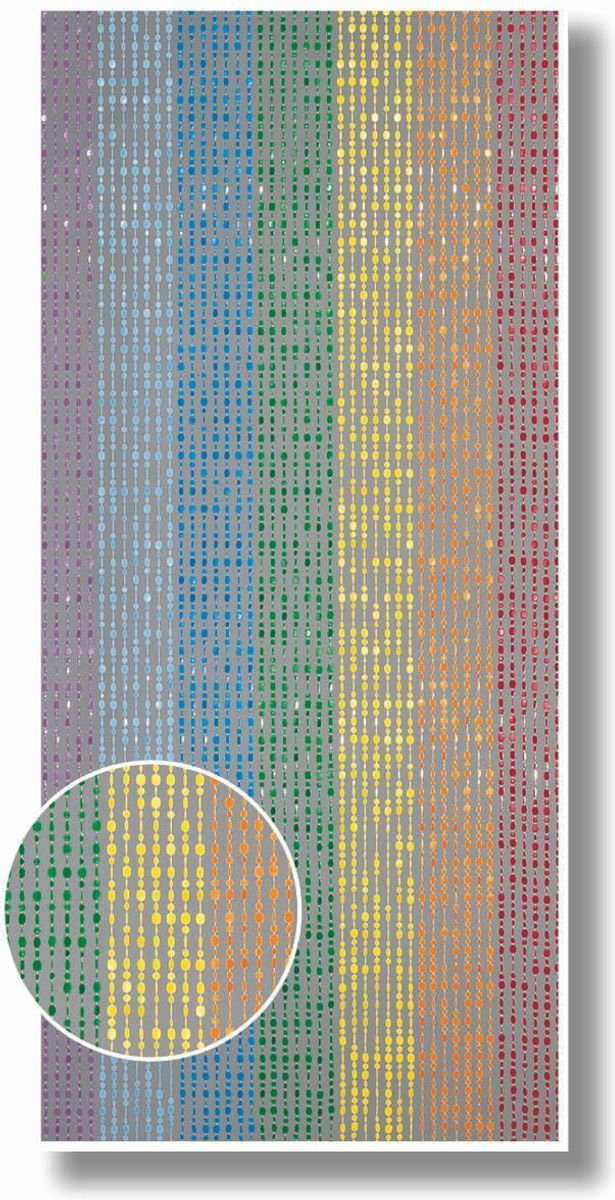 hohe Strangdichte cm, x halbtransparent, bunt, Decona Kunststoff 200 Colorado Ösen, Perlenvorhang CONACORD, Conacord Türvorhang - 90