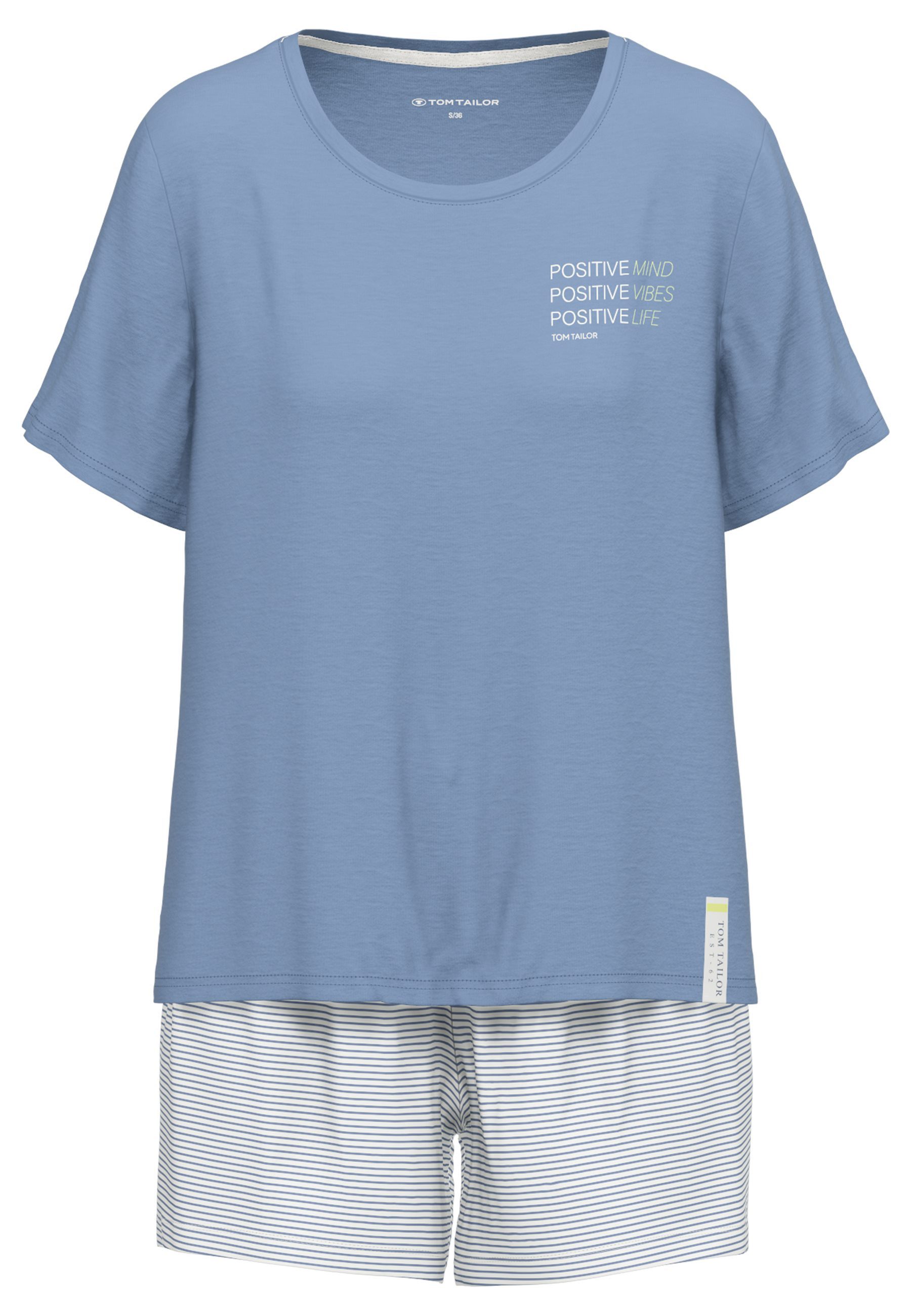 TOM TAILOR Shorty Westport (2 tlg) Streifendesign, Kurzarm, Rundhalsausschn günstig online kaufen