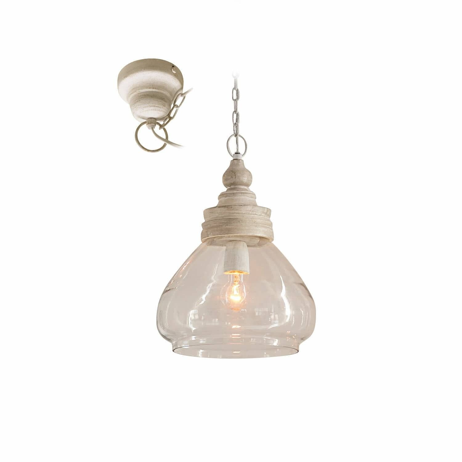 Mirabeau Hängeleuchten Hängelampe Pallu braun/klar günstig online kaufen