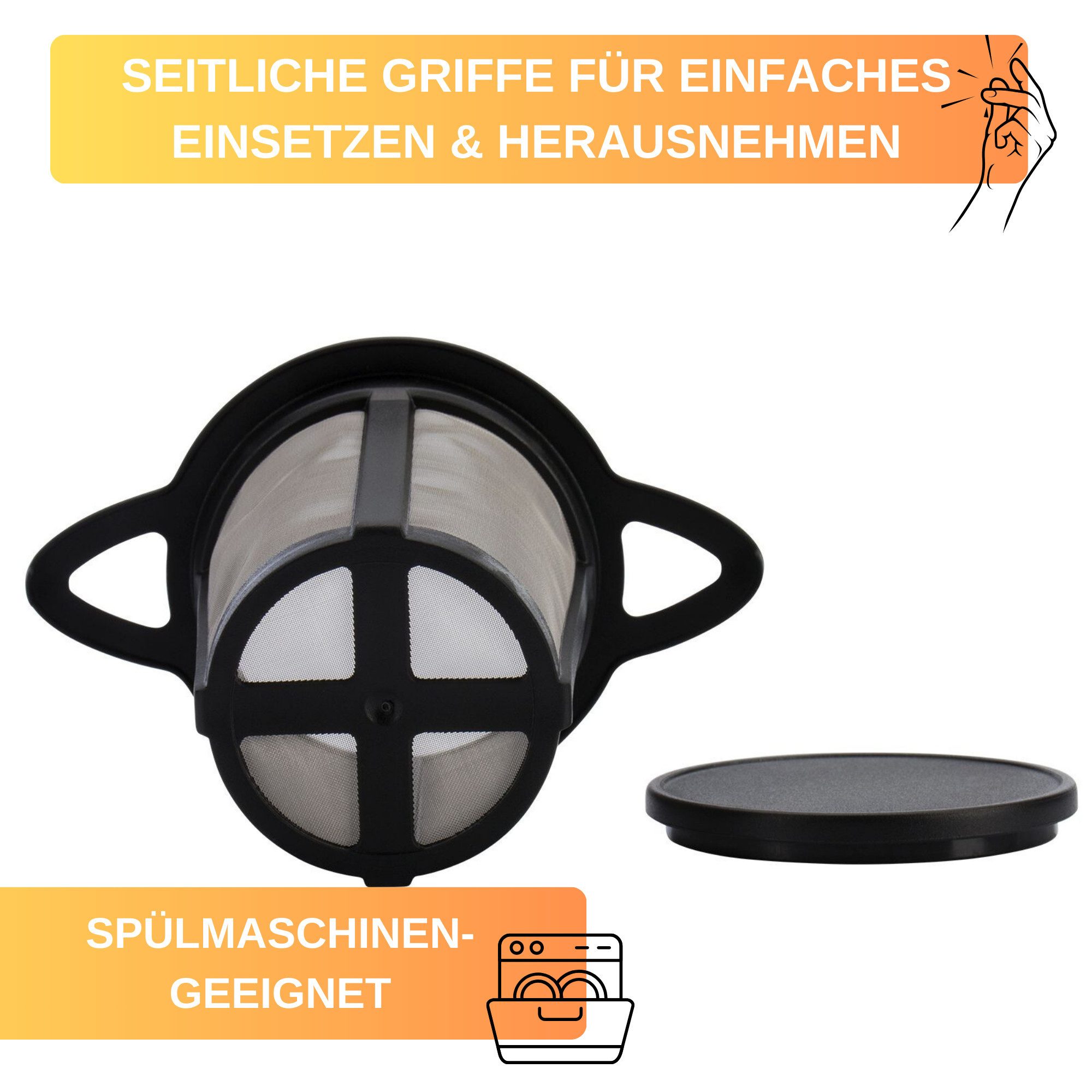 Thiru Permanentfilter Dauerfilter mit Edelstahlgewebe