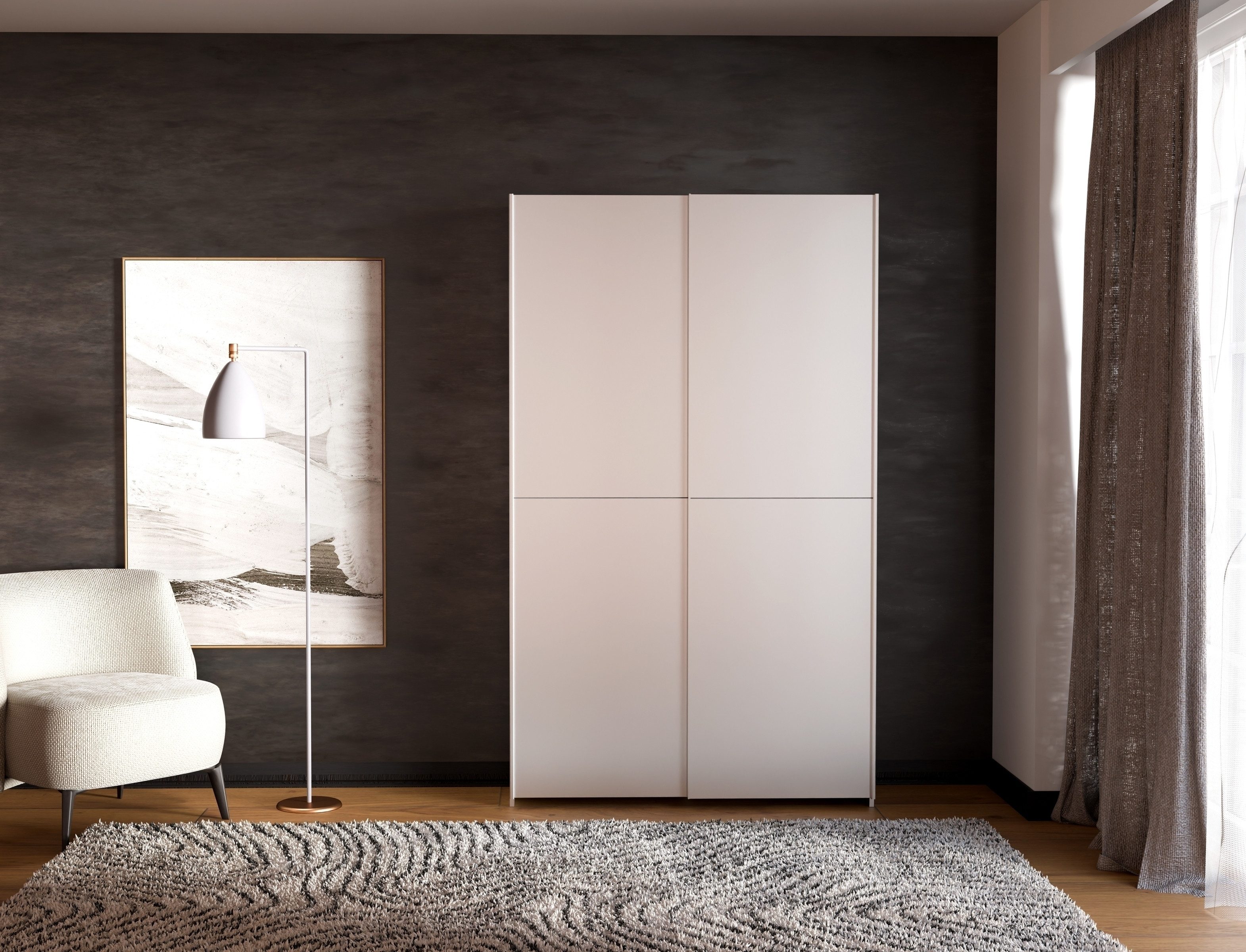 PREISBRECHER Schwebetürenschrank HOME NOOK 6 Böden, in Weiss - 100,1x190,5x günstig online kaufen