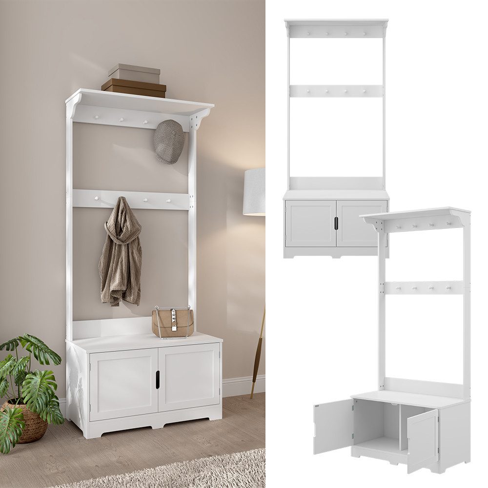 Vicco Garderoben-Set Lysa, Weiß, 80 x günstig online kaufen