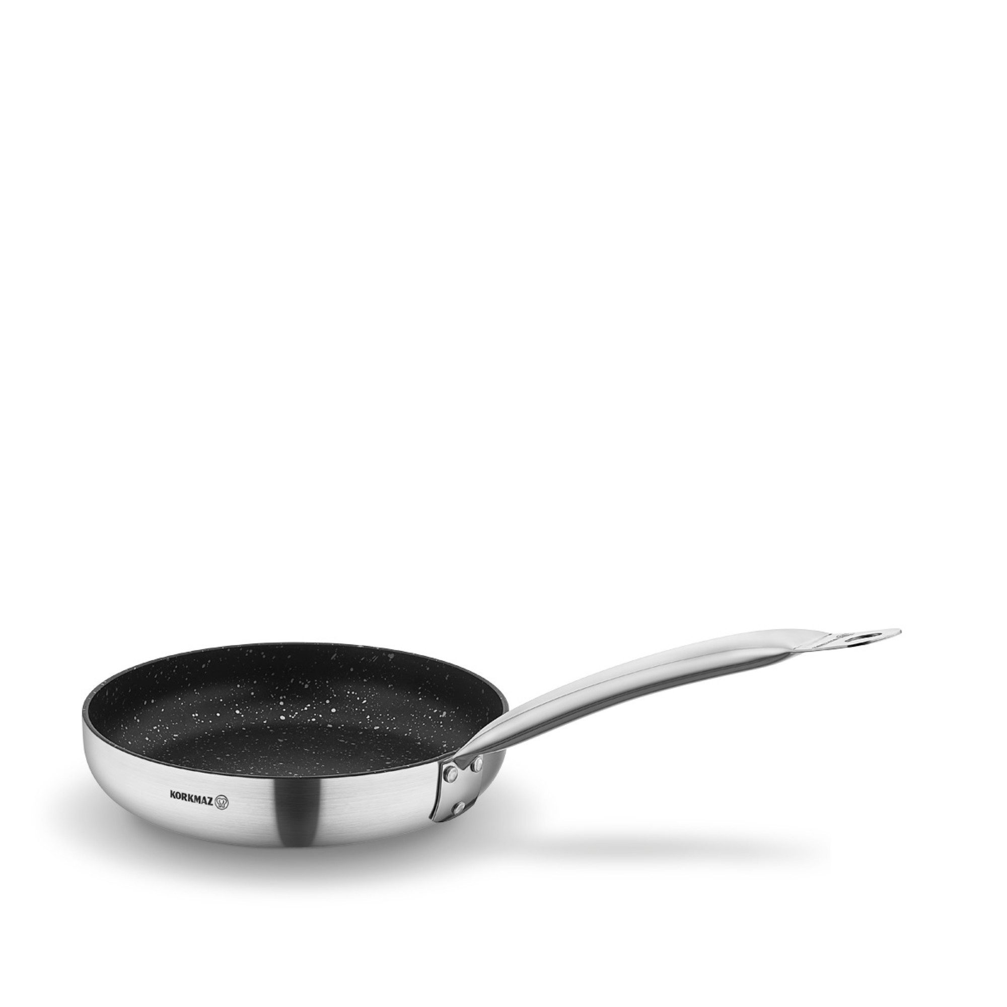 Korkmaz Bratpfanne Proline Gastro Edelstahlpfanne ø26 cm, Edelstahl 18/10 (1-tlg), Antihaft & Induktionsgeeignet