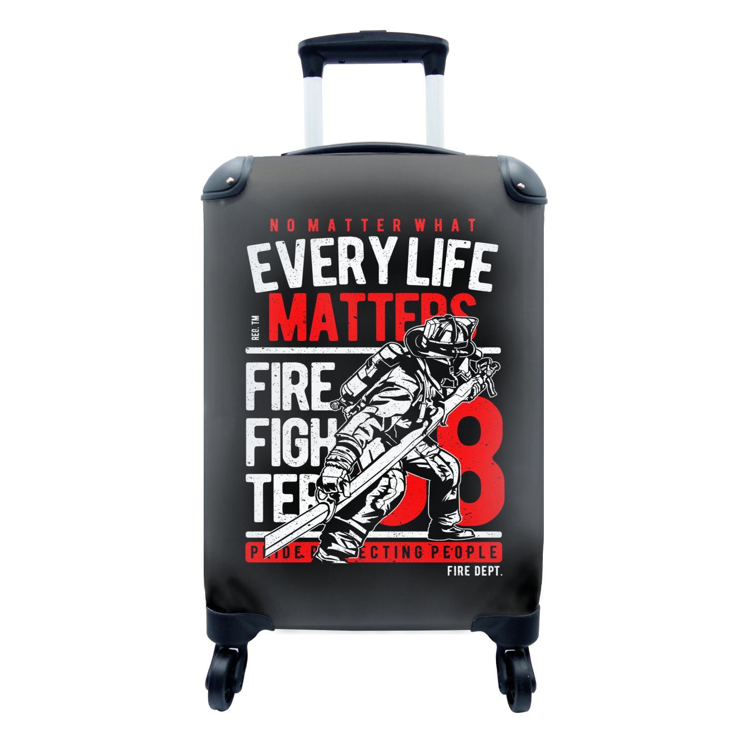 Handgepäckkoffer Mancave - Feuerwehr - Vintage - Zitate