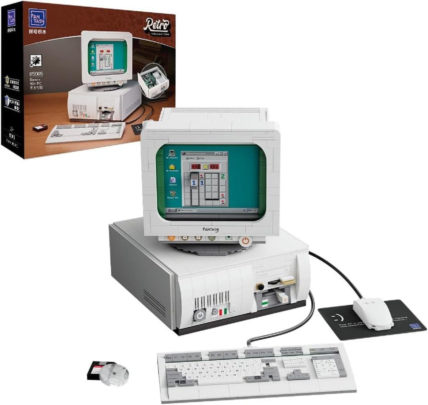 Pantasy Pantasy 85005 Retro Computer 3.000 Teile Konstruktions-Spielset, (3000 St)