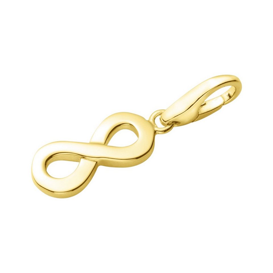 GIORGIO MARTELLO MILANO Charm-Einhänger Infinity, vergoldet, Silber 925