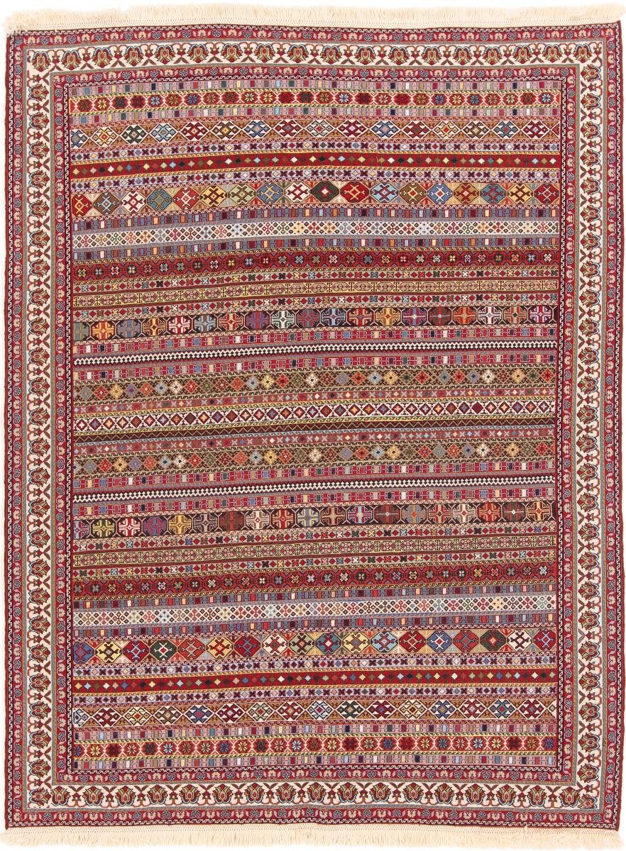 Orientteppich Kelim Soozani 149x198 Handgeknüpfter Orientteppich / Perserteppich, Nain Trading, rechteckig, Höhe: 5 mm