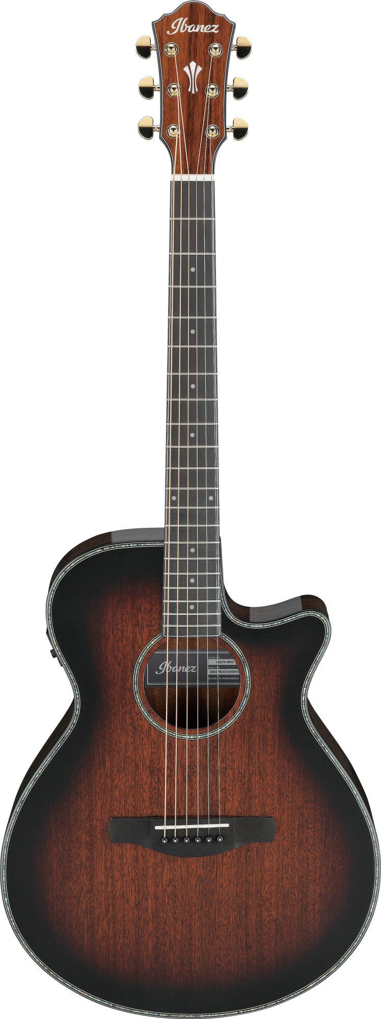 Ibanez Westerngitarre Ibanez AEG74-MHS Mahogany Sunburst, Westerngitarre mit Stahlsaiten und Tonabnehmer