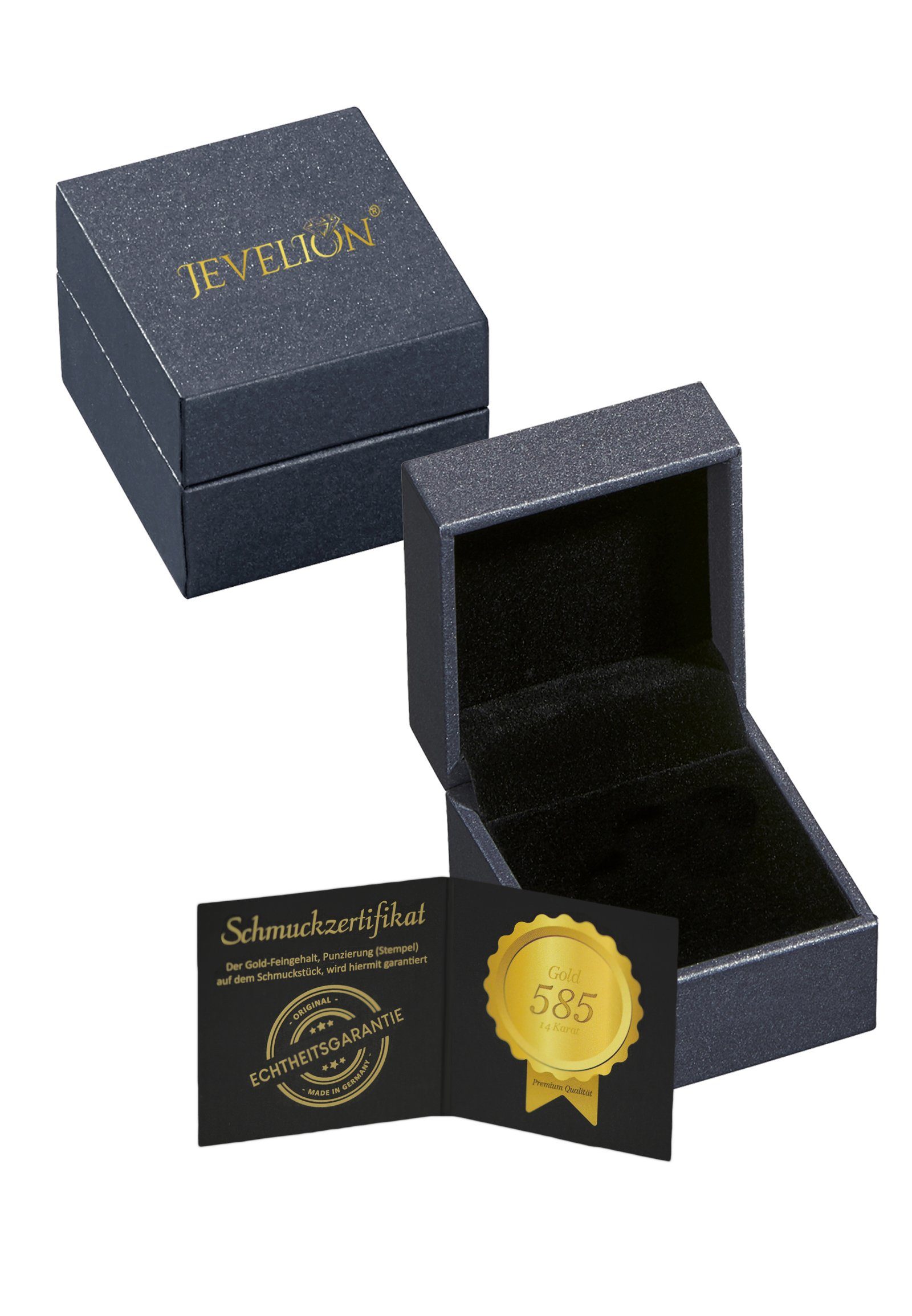 JEVELION Kette mit Anhänger Perlen Anhänger 585 Gold - Made in Germany (Anhängerkette, für Damen), Mit Kette vergoldet- Länge wählbar 36 - 70 cm. – Bild 5 von 5