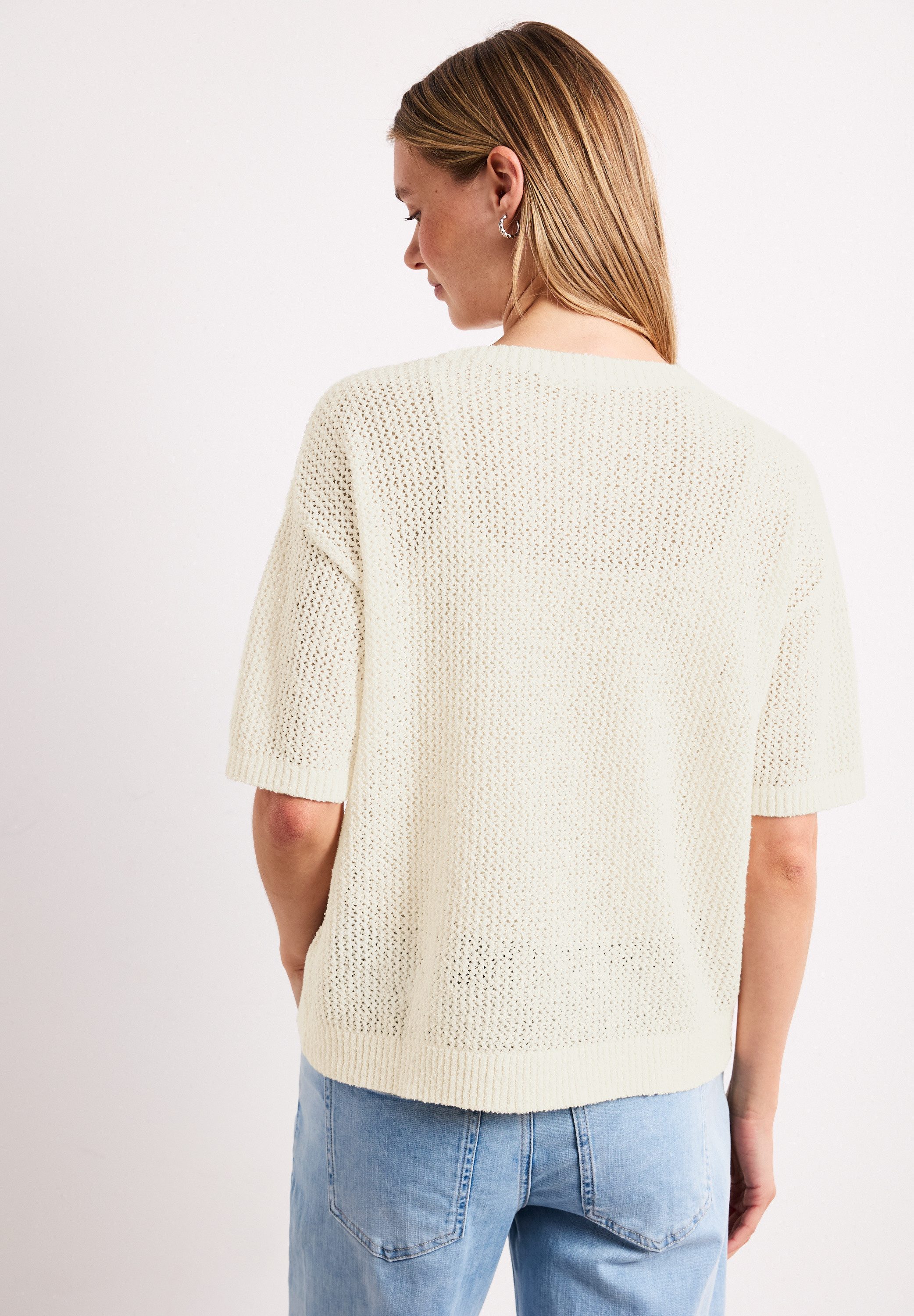 STREET ONE Kurzarmpullover im soften Baumwoll-Mix