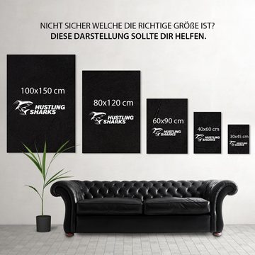 Hustling Sharks Leinwandbild Motivationsbild für Erfolg als XXL Leinwandbild "ERFOLGSWILLE", in 7 unterschiedlichen Größen verfügbar