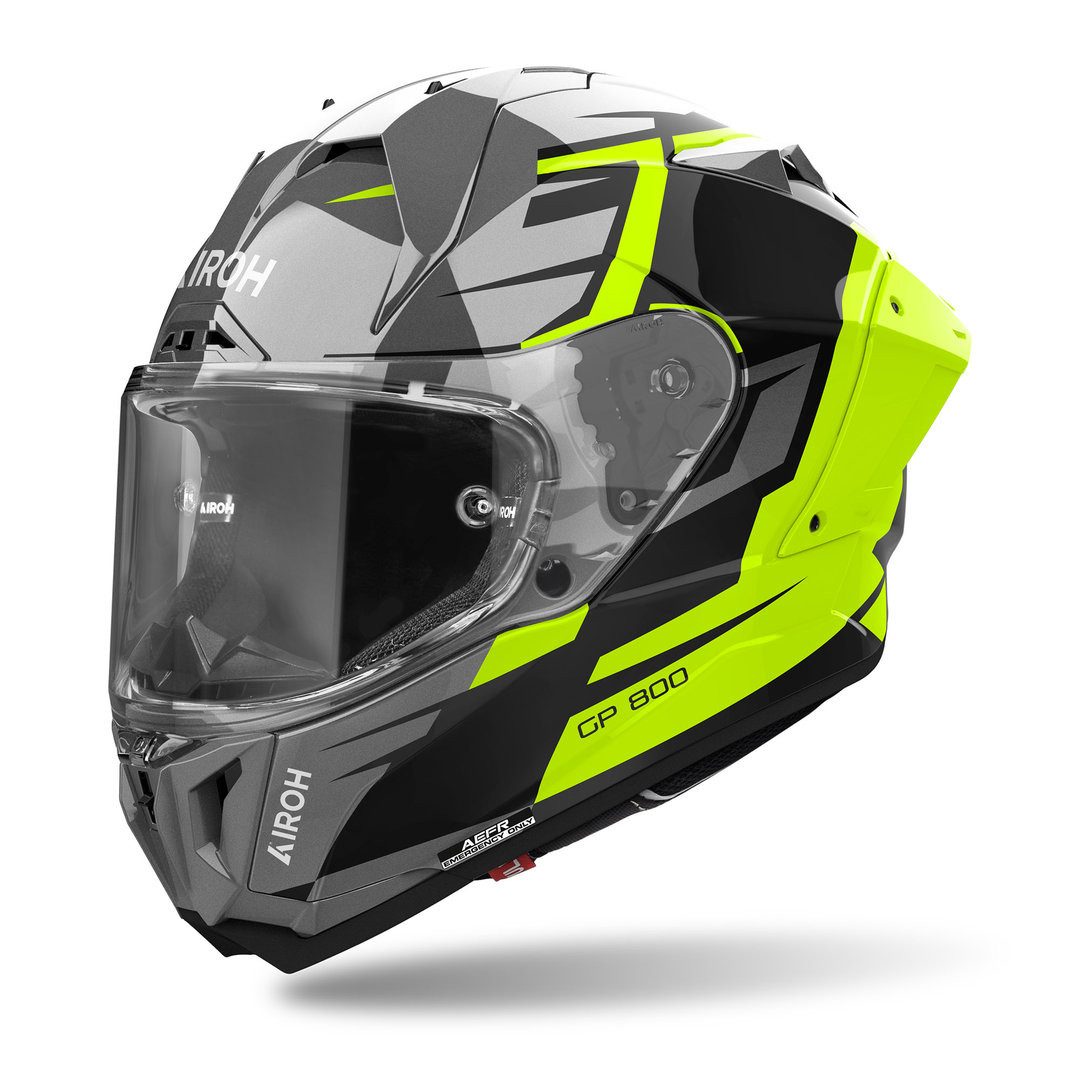 Airoh Motorradhelm GP 800 Master Carbon Helm, vorbereitet für Kommunikationssystem,Notfallsystem-Polsterung (EQ