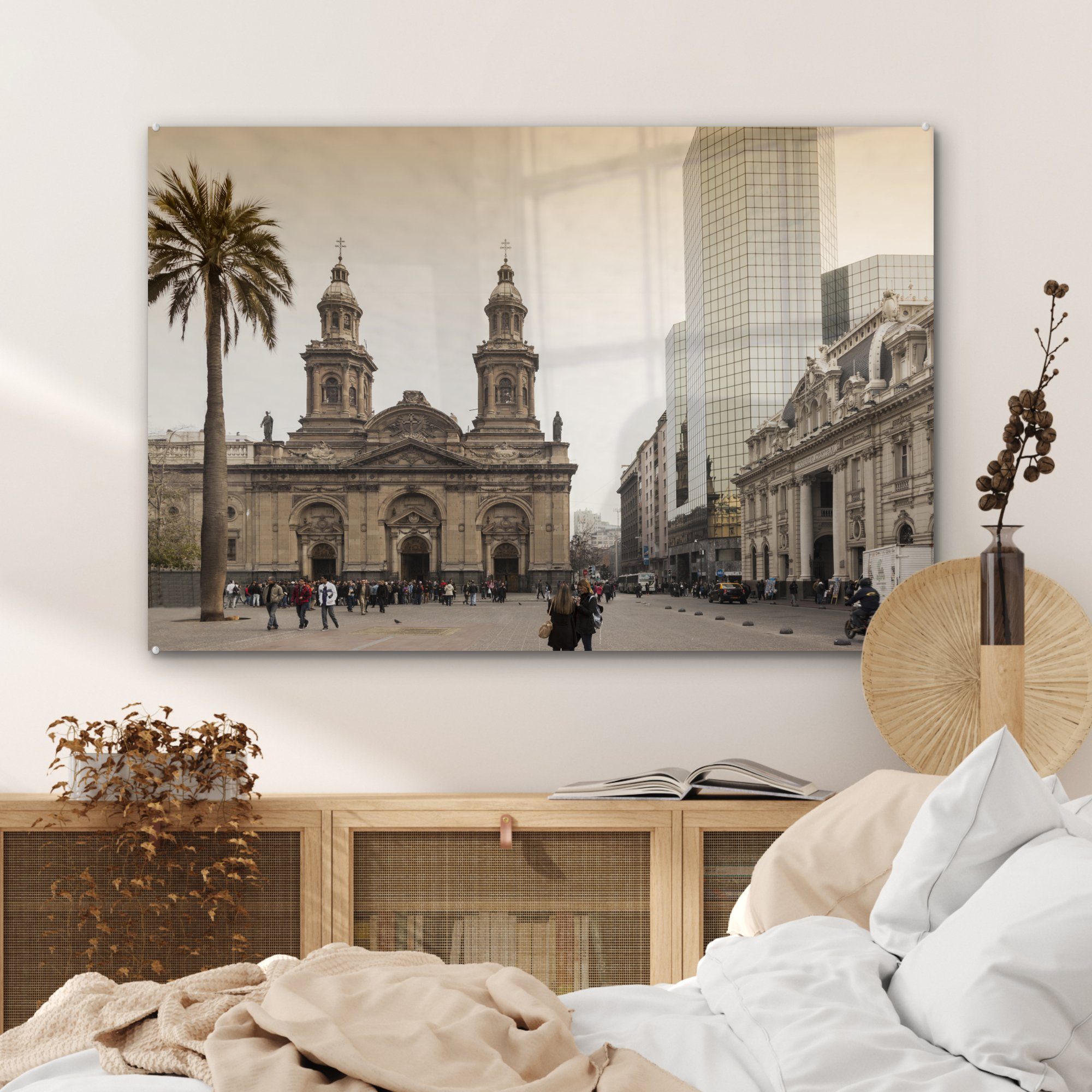 & Schlafzimmer Santiago, Chile, Acrylglasbilder (1 St), Platz in Acrylglasbild MuchoWow Wohnzimmer