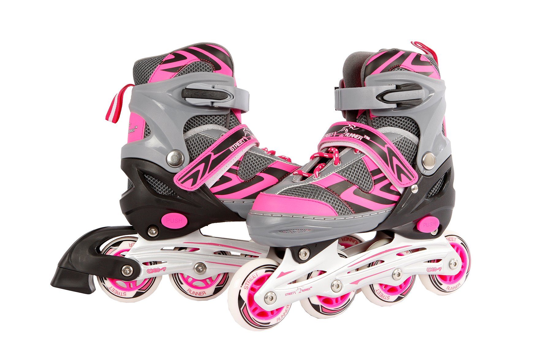 Kids Globe Inlineskates Kids Globe Street Rider Inlineskates Inliner rosa/grau, verstellbar