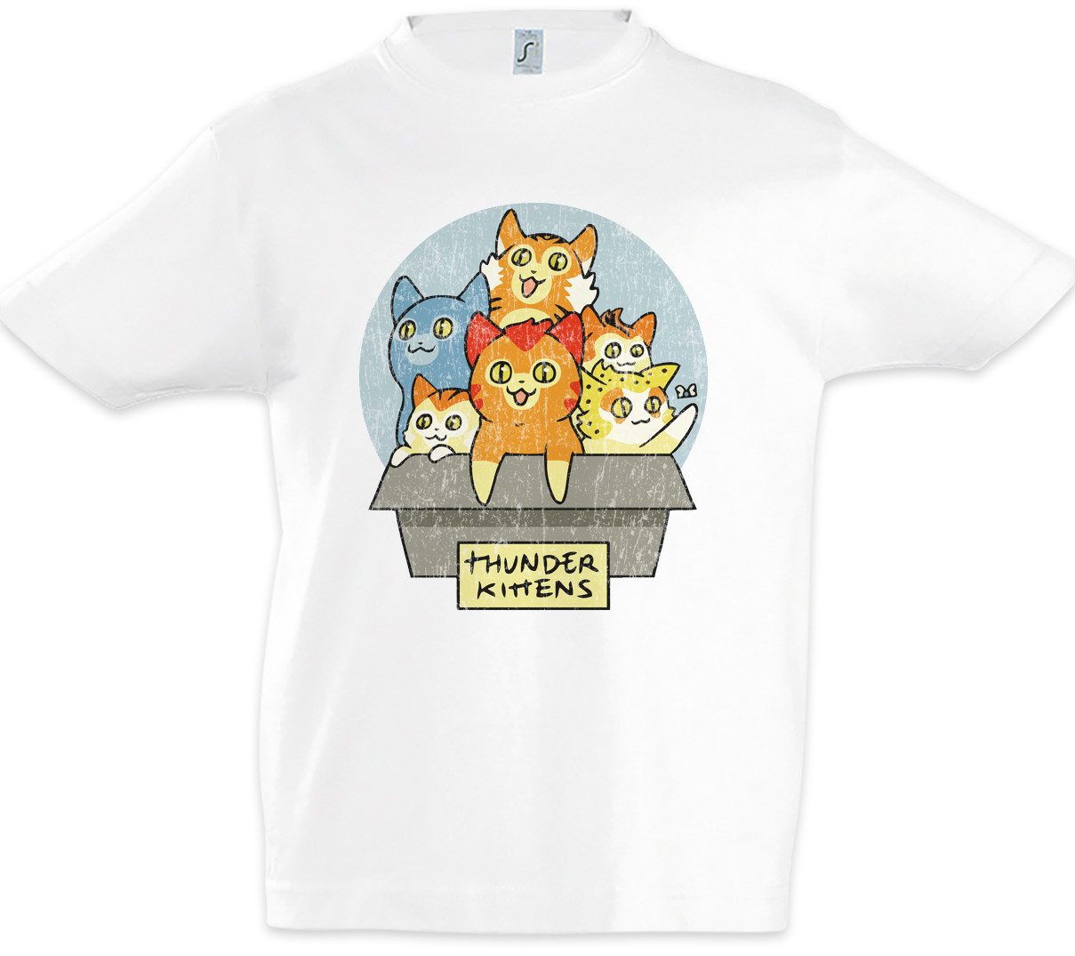 Print-Shirt Thunder Kittens Kinder T-Shirt Katzen Cats Thundercats Kätzchen Kater