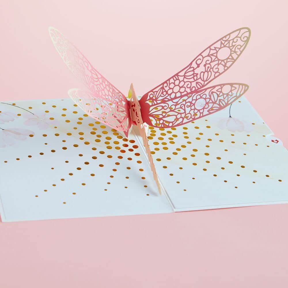 Lovepop Pop-Up Card Muttertagskarte Muttertags-Libelle