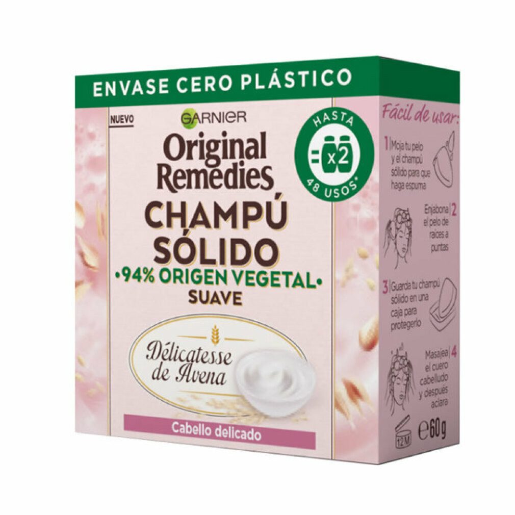 GARNIER Haarshampoo Original Remedies Champú Sólido Cabello Delicado 60g