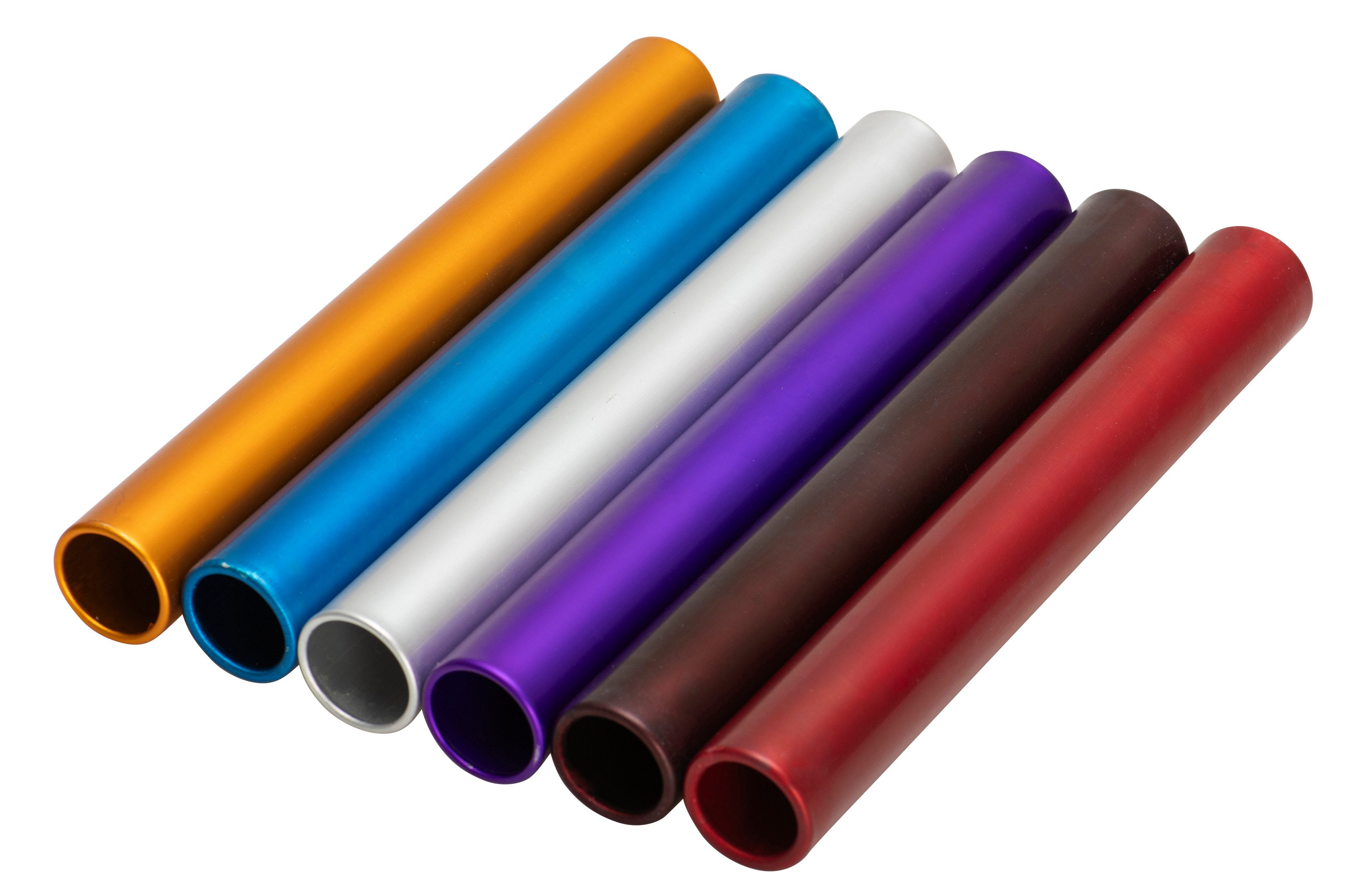 Betzold Rollbandmaß Staffelstäbe Senior, Ø 38 mm, 6 Stück aus Aluminium - Staffellauf