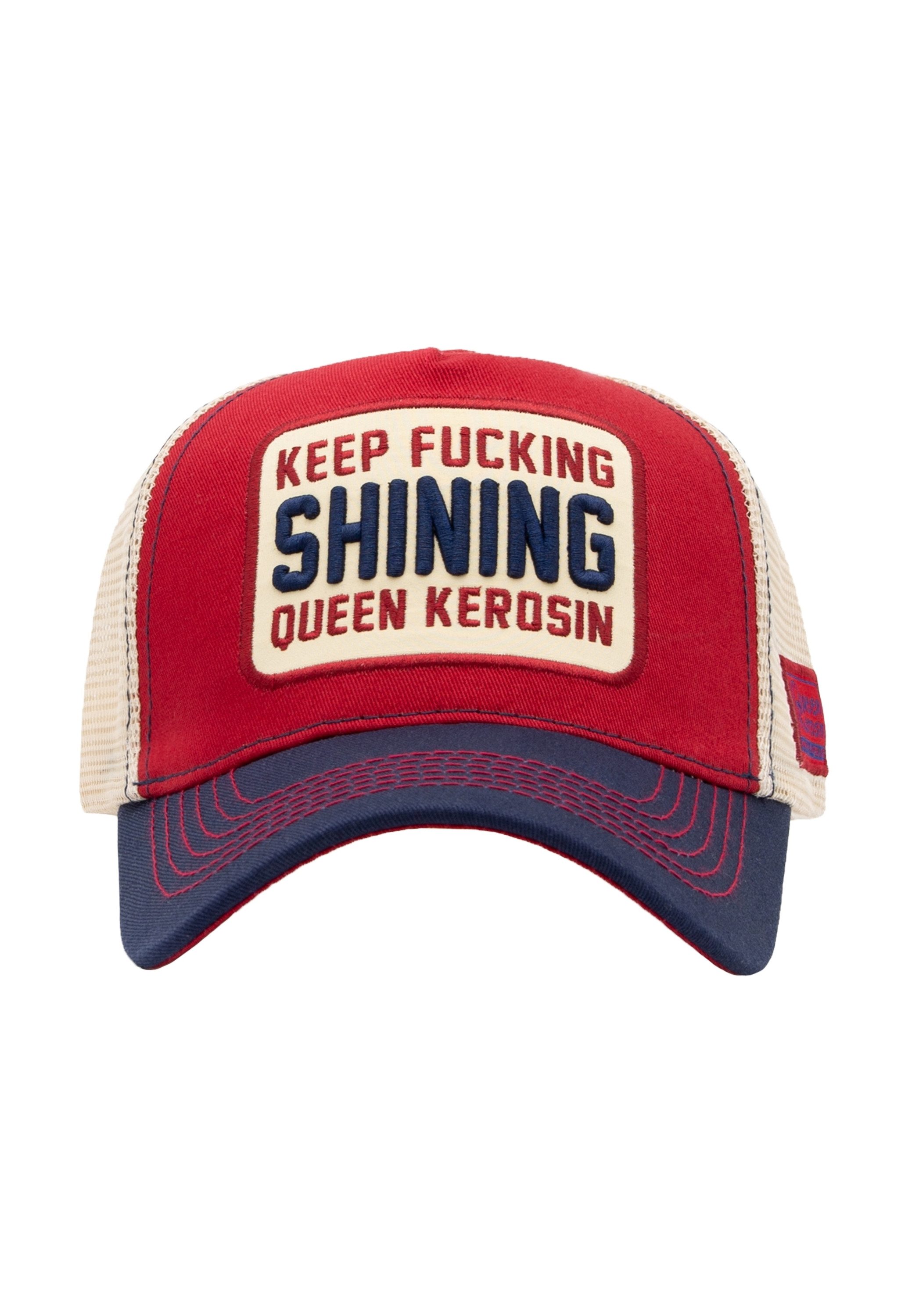 QueenKerosin Trucker Cap Keep Fucking Shining (1-St) mit 3D-Stickerei
