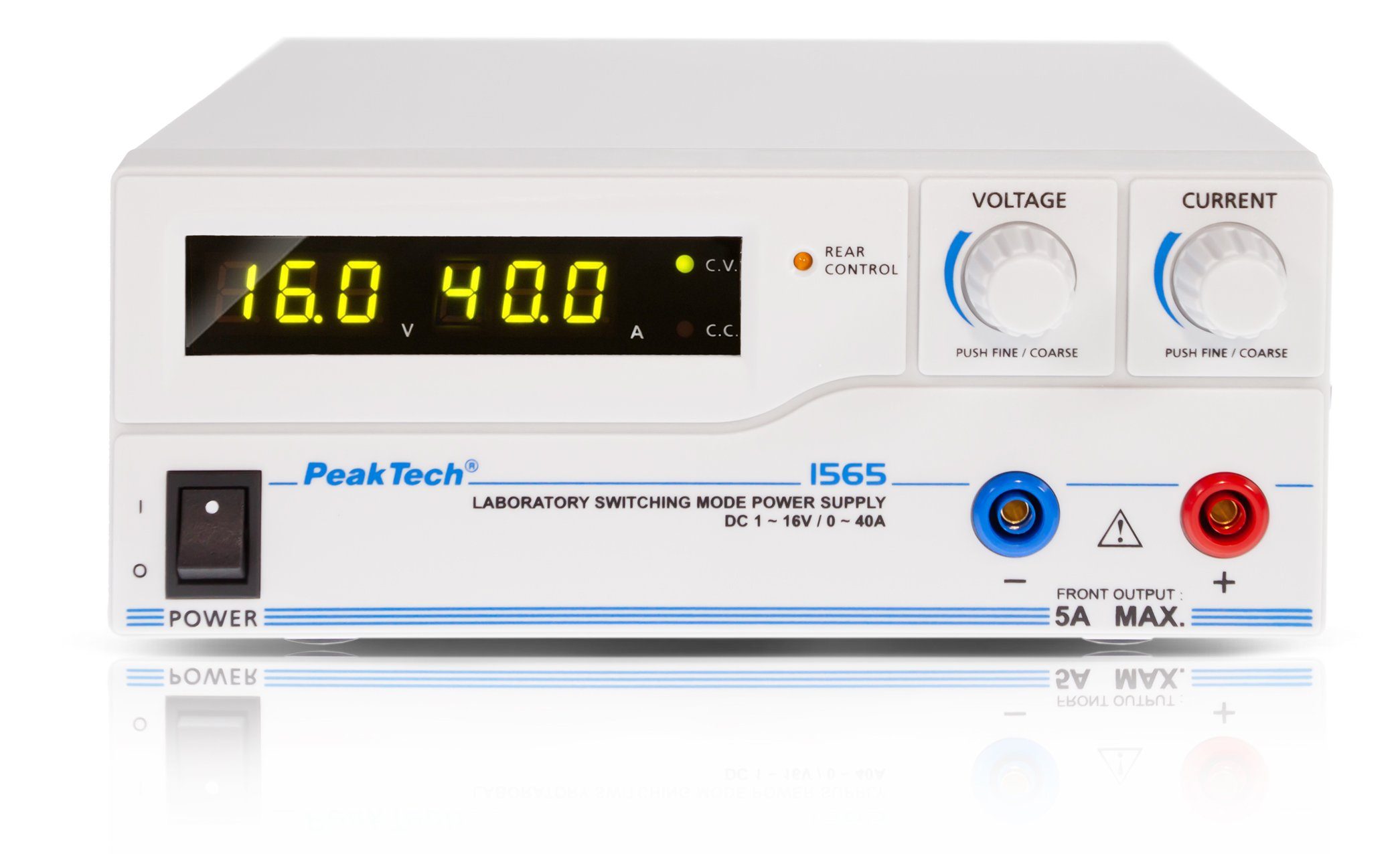 PeakTech 1565: DC Schaltnetzgerät ~ 1 - 16V / 0 - 40A ~ programmierbar Labor-Netzteil