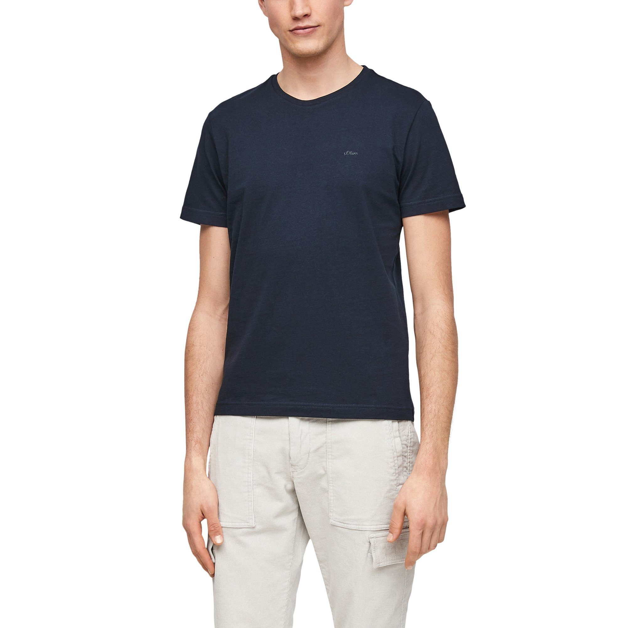 s.Oliver T-Shirt Herren T-Shirt 1er Pack Baumwolle Basic T-Shirt (Packung, günstig online kaufen