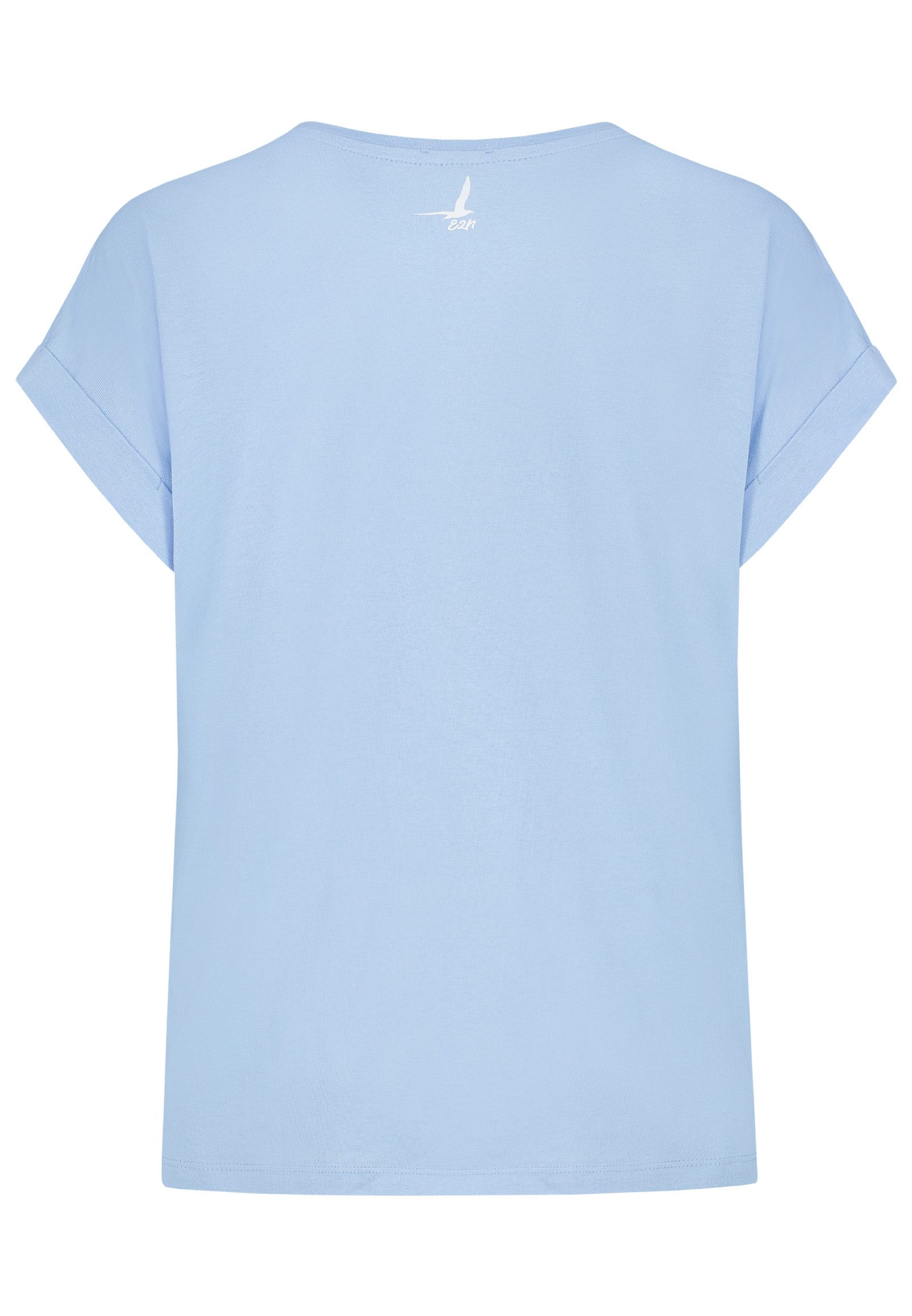 Eight2Nine T-Shirt Damen Baumwoll T-Shirt im Marine Look Kurzarmshirt mit maritimen Statement Prints