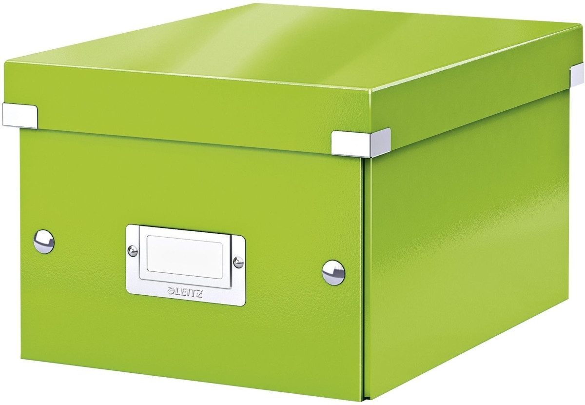 Aufbewahrungsbox Ablagebox Click & Store Wow A5 Graukarton grün