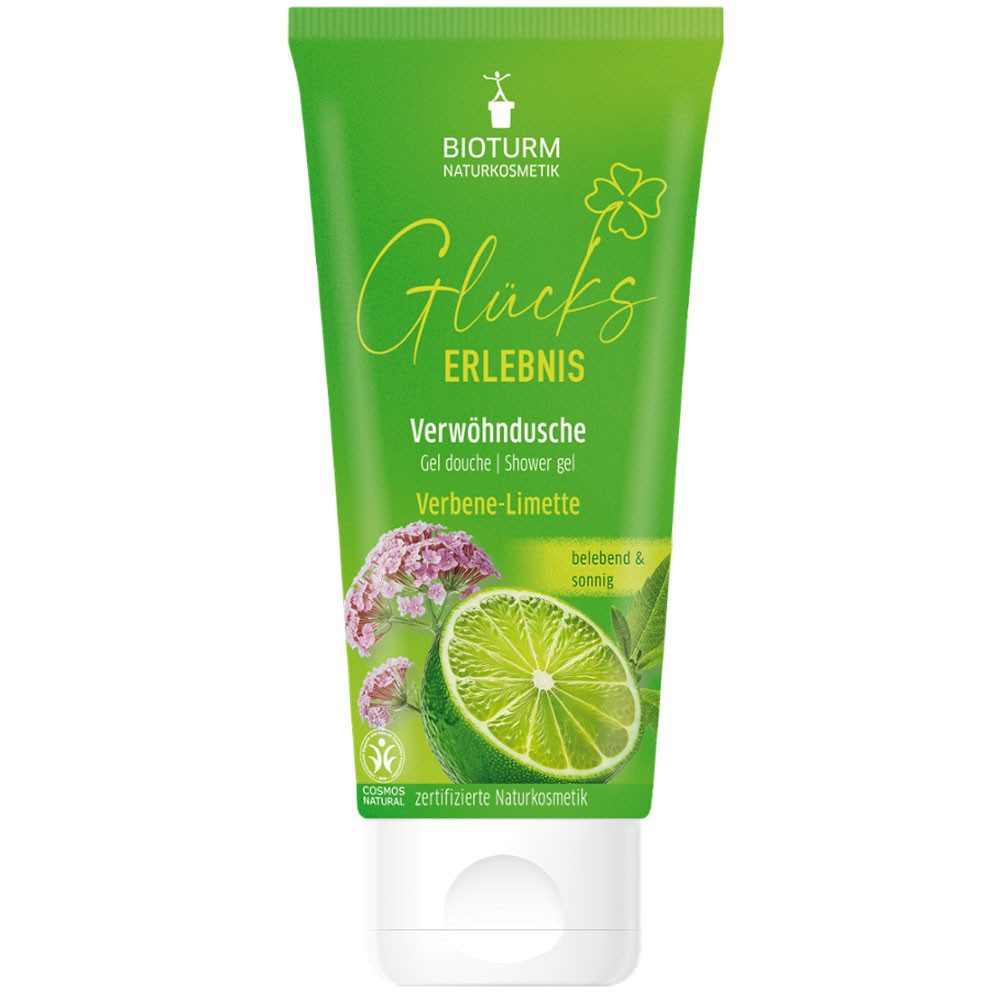 Bioturm Duschgel Glücks-Erlebnis Verwöhndusche Verbene-Limette, 200 ml