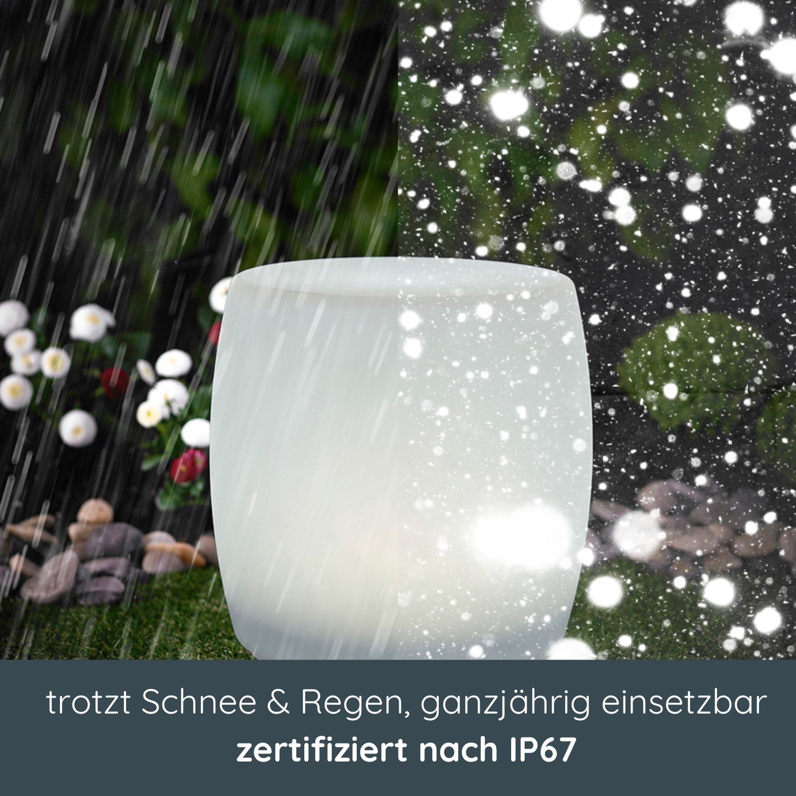 MeLiTec LED Solarleuchte Solar Gartenleuchte LK08-4 Modell Trommel, nein, 6h Leuchtdauer – Bild 4 von 5