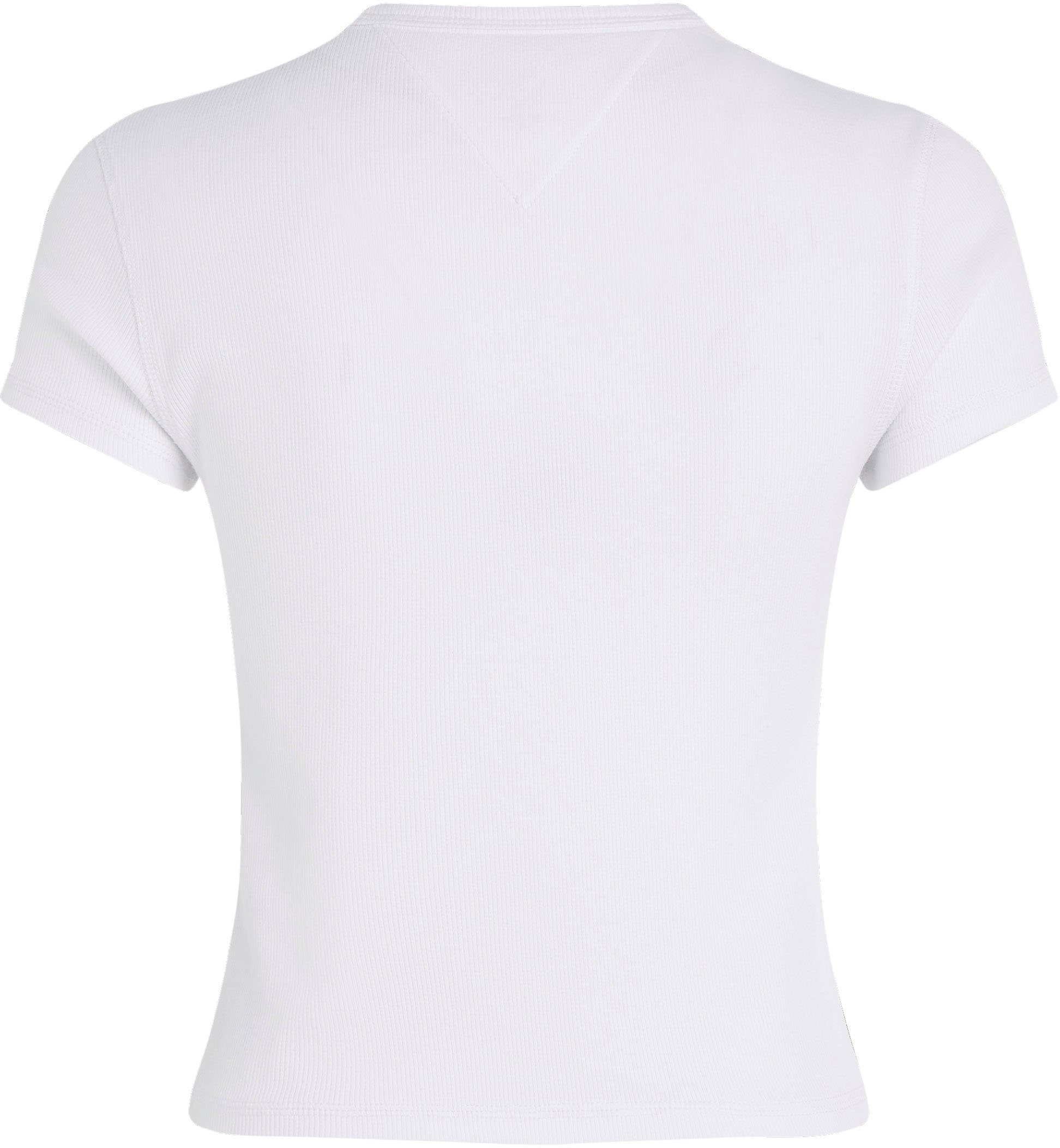 Tommy Jeans White TJW BBY mit Logo-Badge XS BADGE T-Shirt RIB