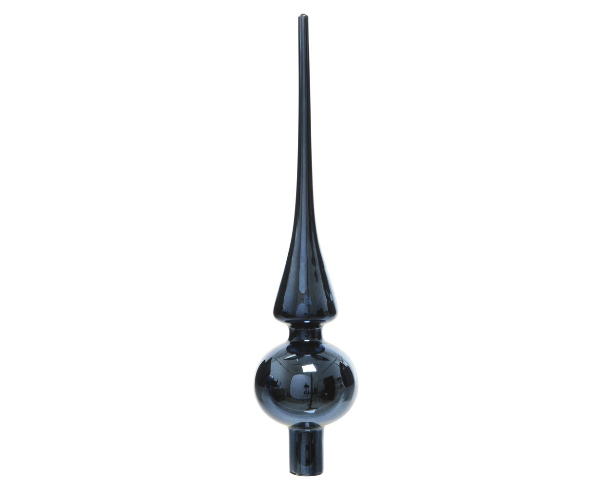 Kaemingk Christbaumspitze, Christbaumspitze Glas 26cm nachtblau glänzend