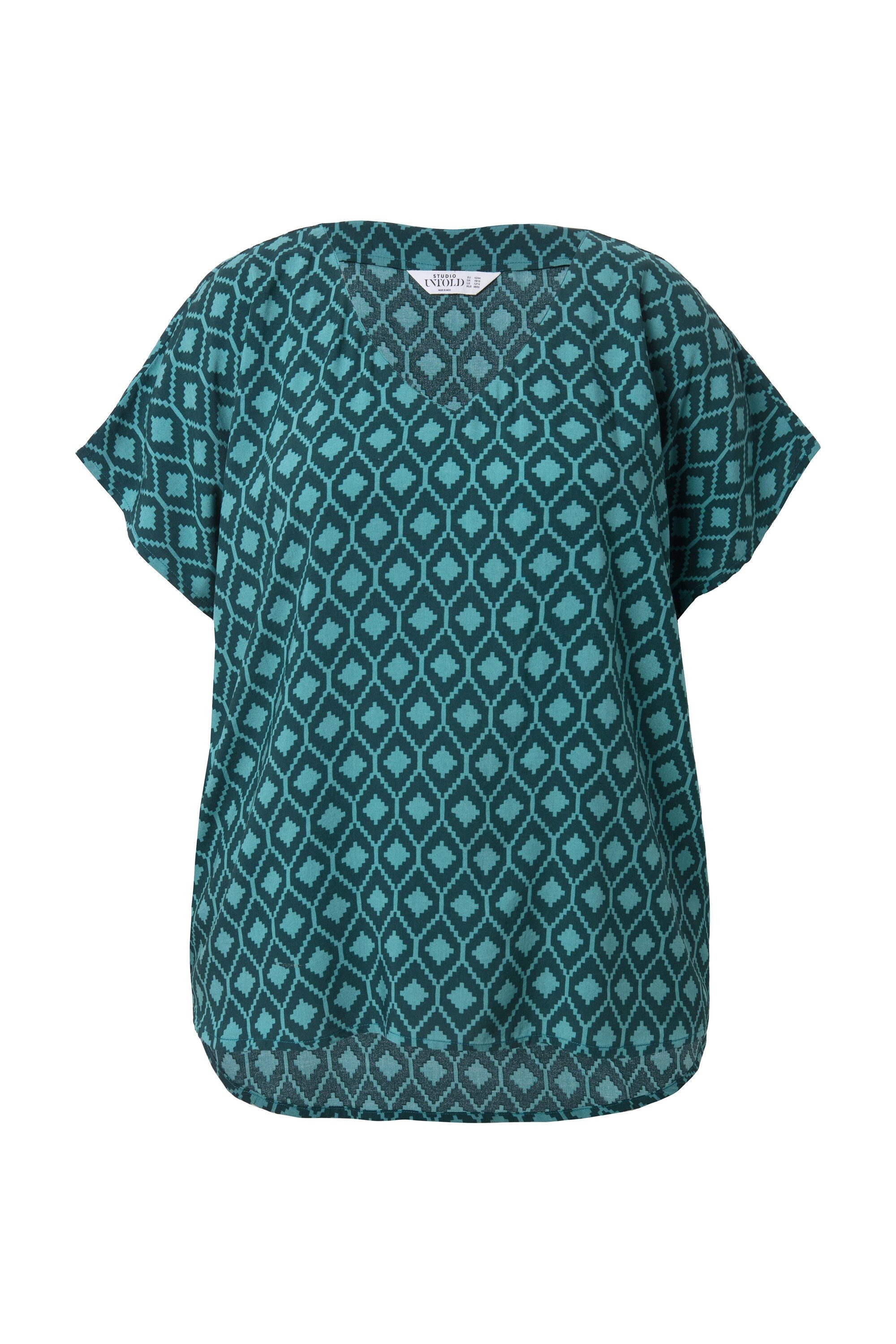 Studio Untold Druckbluse Blusenshirt oversized Rauten günstig online kaufen