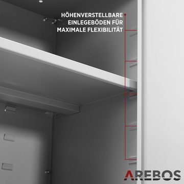 Arebos Aktenschrank Büroschrank Lagerschrank Materialschrank 90x90x40cm versch. Farben