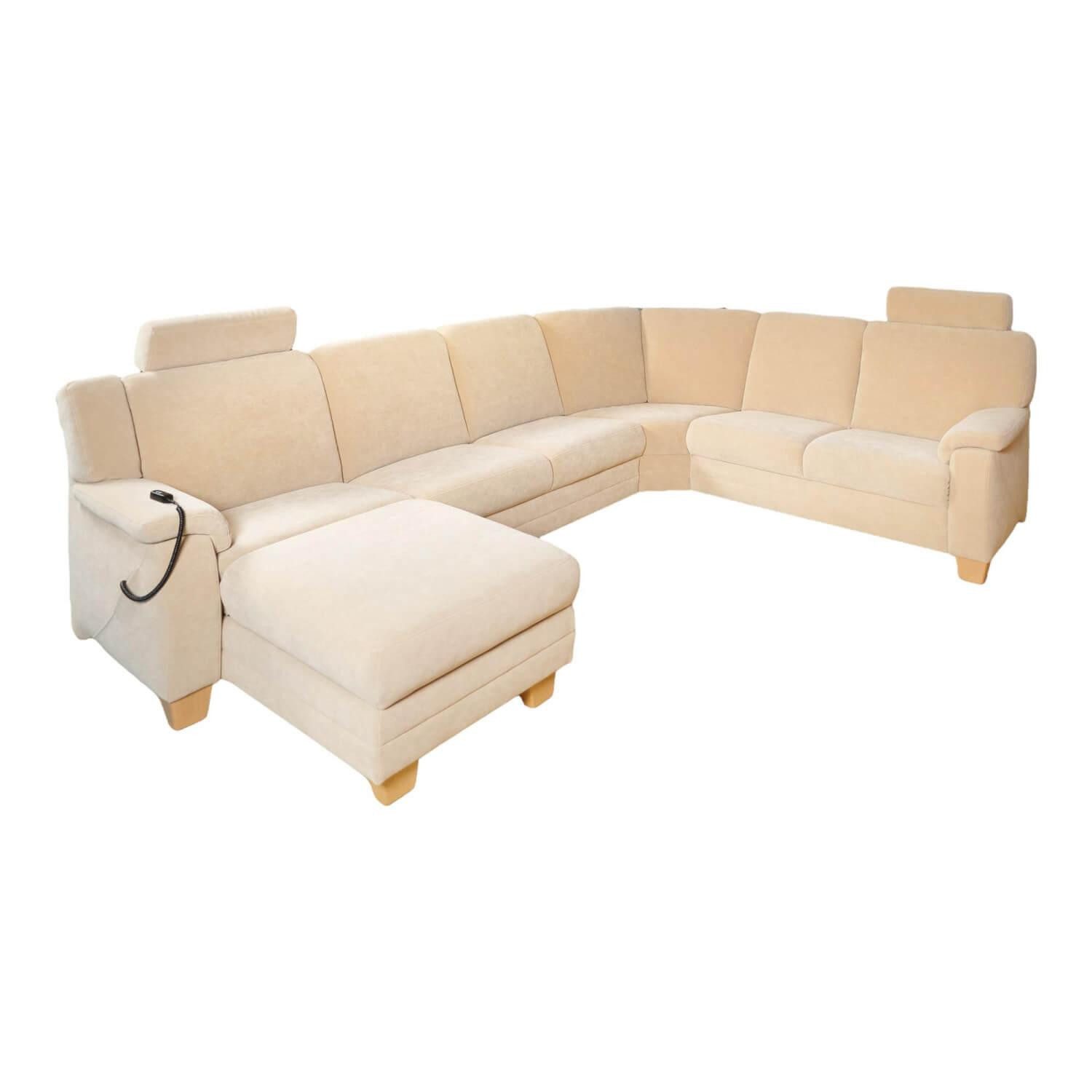 himolla Ecksofa Polstergarnitur 1100 18 Nuvano Sand Fuß Buche 682 Gebeizt Zu