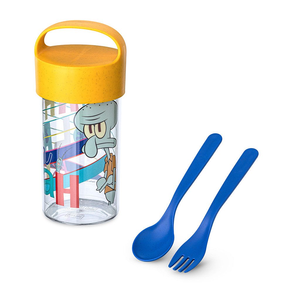 KOZIOL Trinkflasche BUDDY SNACK 0,5 SPONGEBOB SQUIDWARD Snackpot