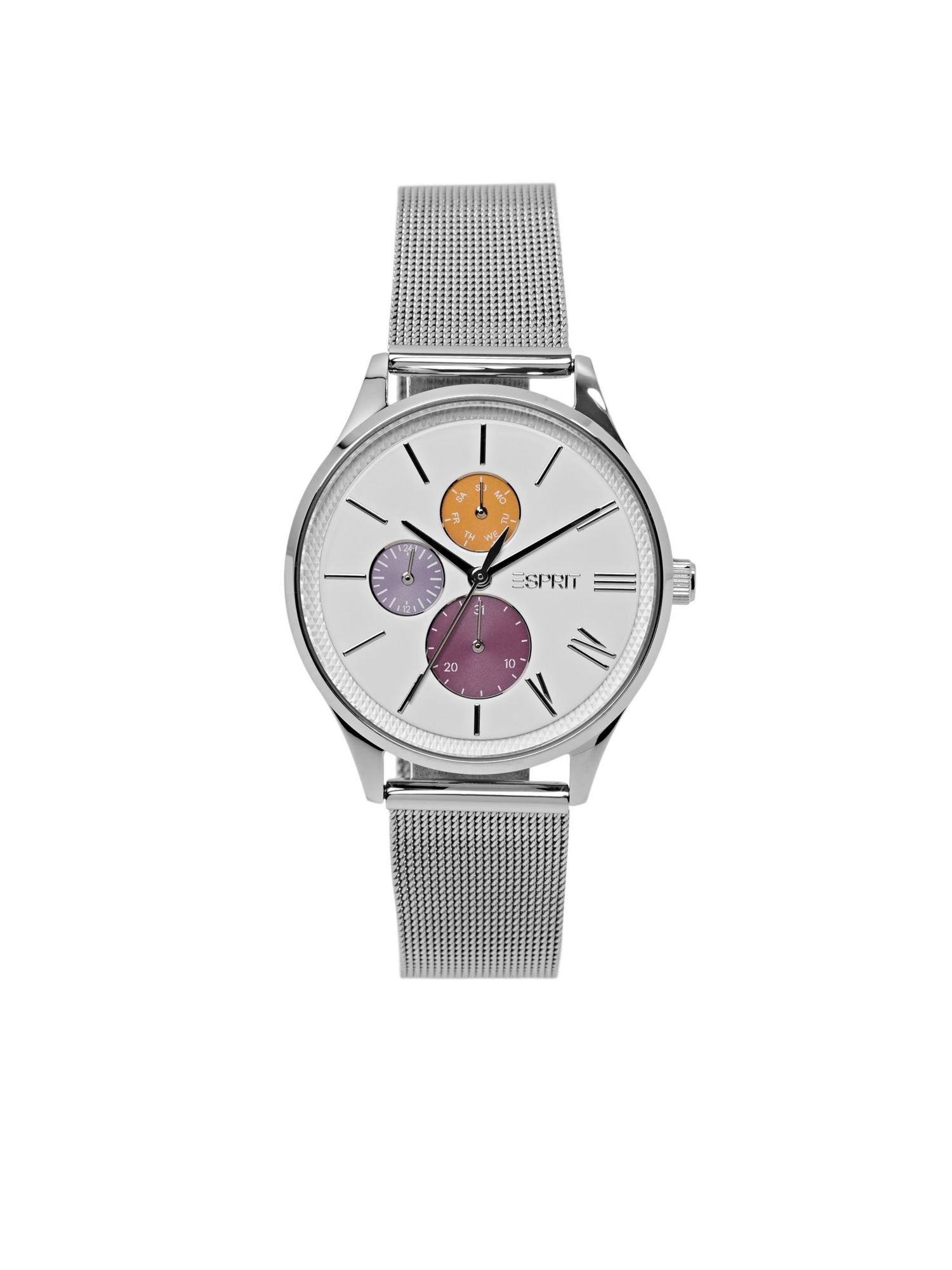 Chronograph Mesh-Armband Esprit Multifunktionale Uhr mit