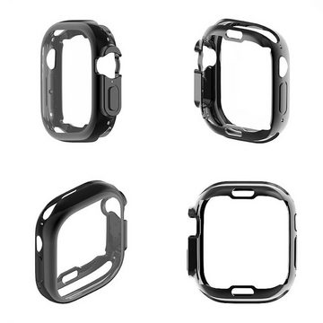 Wigento Smartwatch-Hülle Für Apple Watch Ultra 1 + 2 49mm Shockproof Hülle TPU + PET Folie Grün