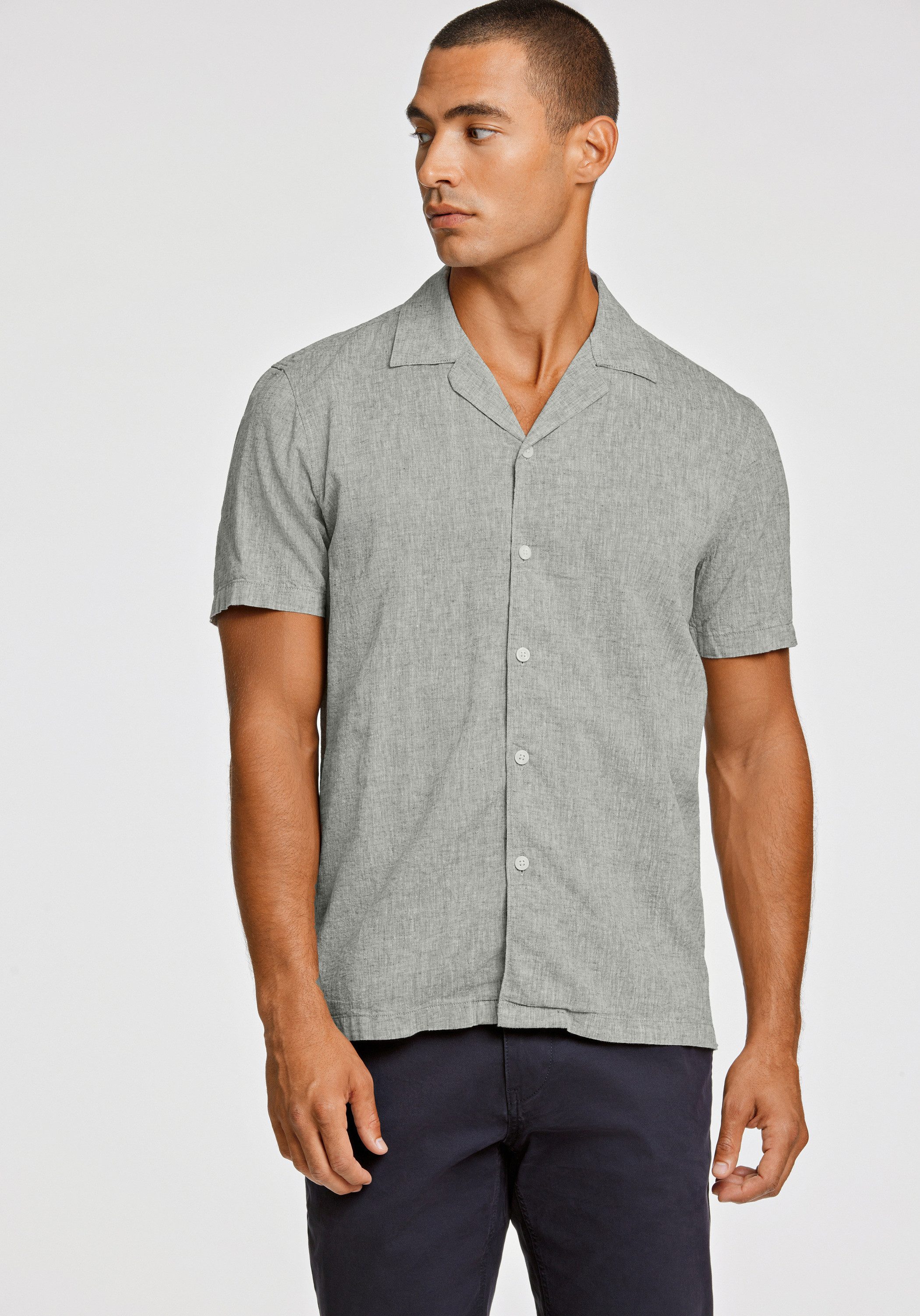 LINDBERGH Leinenhemd Leinenhemd (Kurzarm) Relaxed Fit