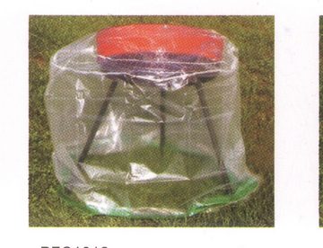 DEGAMO Gartenmöbel-Schutzhülle (1-St), für Gartentisch 70x70cm rund, PE transparent, reißfest und formstabil