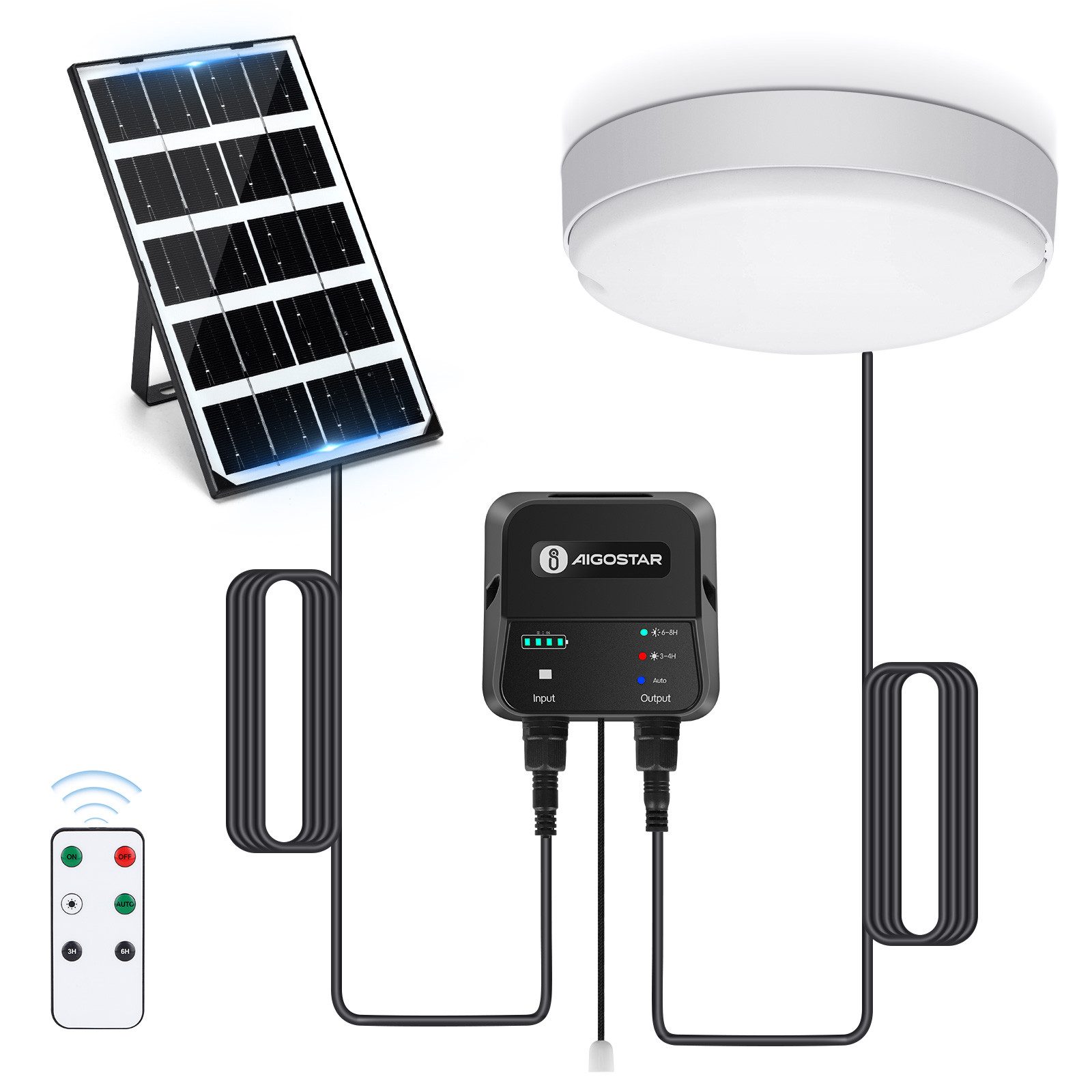 Aigostar LED Solarleuchte Solarlampe Decke Außen LED Solar Deckenleuchte Ou günstig online kaufen