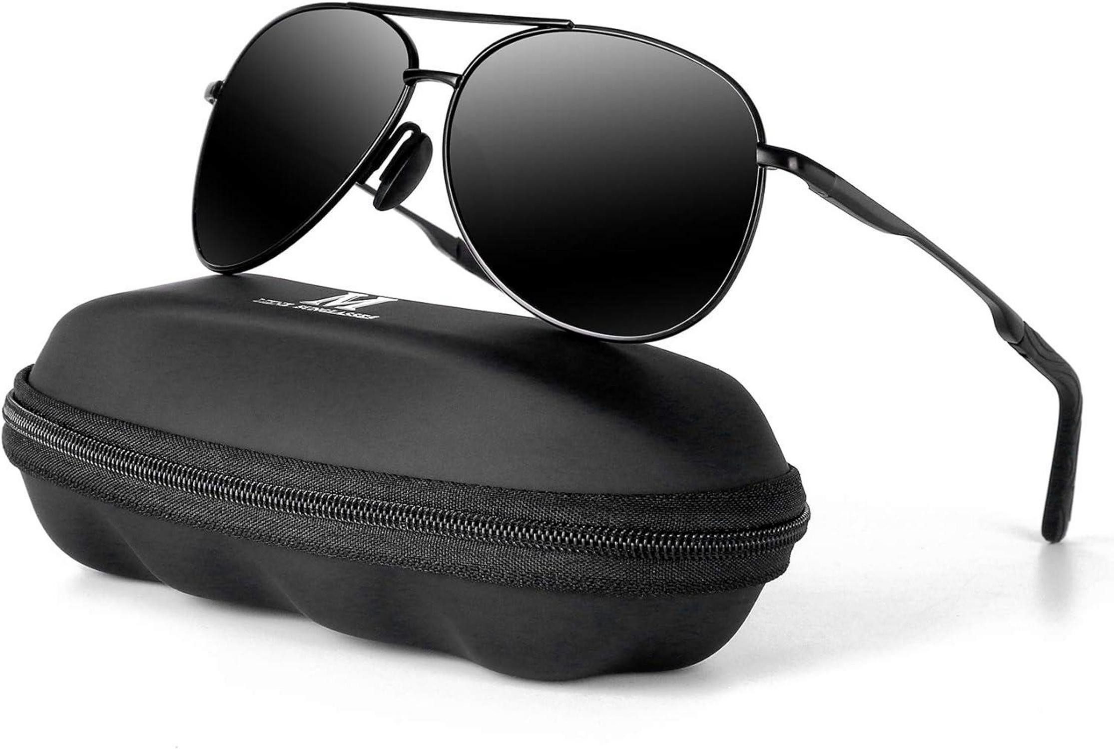 Sonnenbrille Sonnenbrille Herren Polarisiert Schwarz Vintage UV400 Schutz