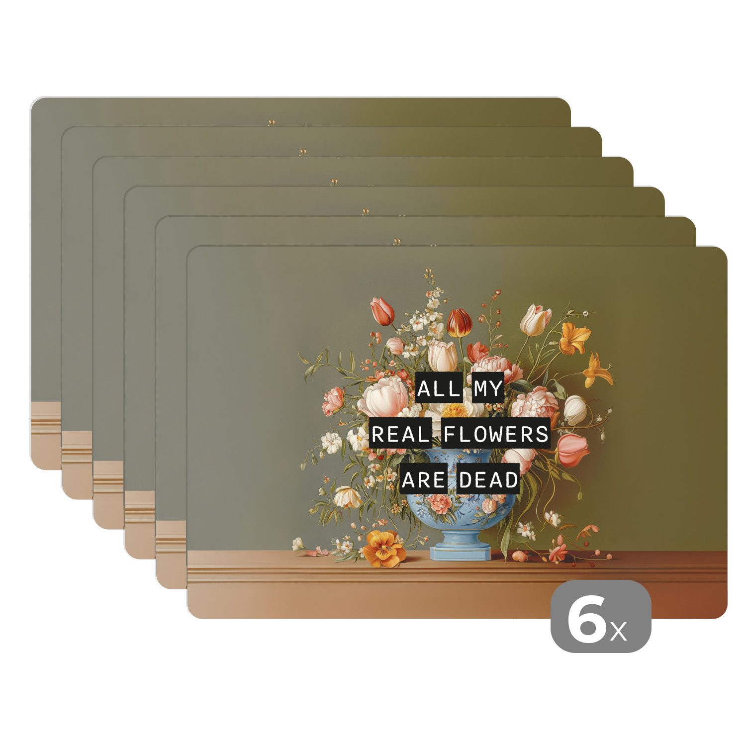 MuchoWow Platzset Blume - Zitat - günstig online kaufen