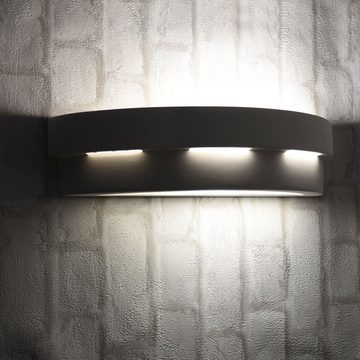 etc-shop LED Wandleuchte, Leuchtmittel inklusive, Warmweiß, UP DOWN Wand Leuchte Wohn Ess Zimmer Strahler Keramik