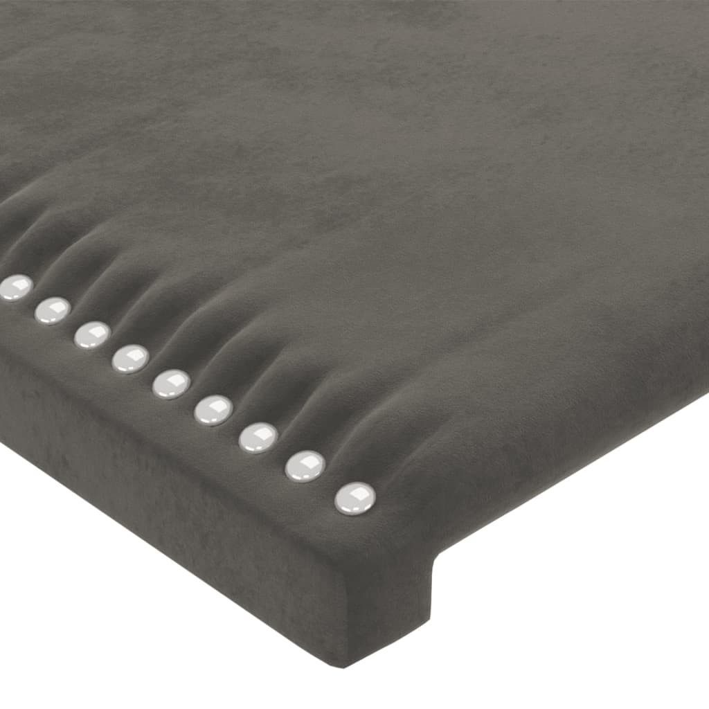 vidaXL Kopfteil, Bett Kopfteile 2 Stk. Dunkelgrau 80x5x78/88 cm Samt