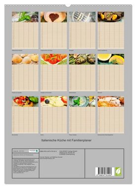 CALVENDO Wandkalender Italienische Küche mit Familienplaner (Premium, hochwertiger DIN A2 Wandkalender 2023, Kunstdruck in Hochglanz)