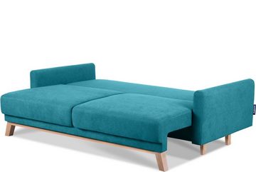 Konsimo Schlafsofa VISNA Sofa 3 Personen, ausziehbare Liegfläche 193×146